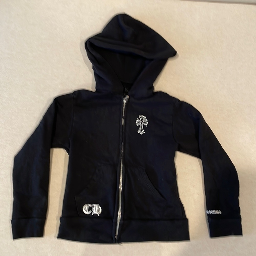 Chrome Hearts Kids Sz 8 Zip up hoodie in Black